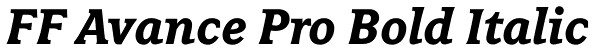 FF Avance Pro Bold Italic Font