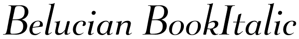 Belucian BookItalic Font