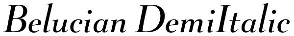 Belucian DemiItalic Font