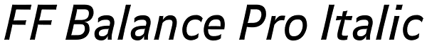 FF Balance Pro Italic Font