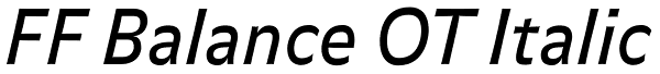 FF Balance OT Italic Font