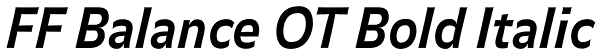 FF Balance OT Bold Italic Font