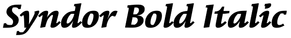 Syndor Bold Italic Font