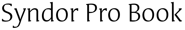 Syndor Pro Book Font