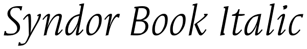 Syndor Book Italic Font