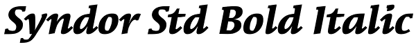 Syndor Std Bold Italic Font