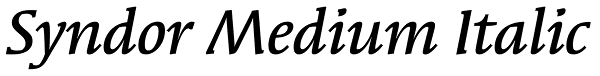 Syndor Medium Italic Font