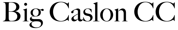 Big Caslon CC Font