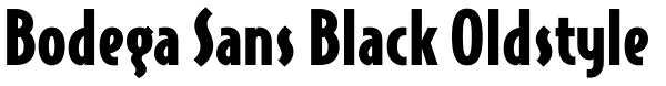 Bodega Sans Black Oldstyle Font