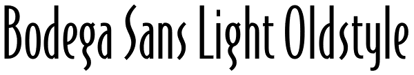 Bodega Sans Light Oldstyle Font