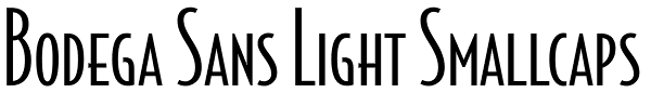 Bodega Sans Light Smallcaps Font