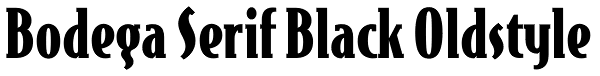 Bodega Serif Black Oldstyle Font