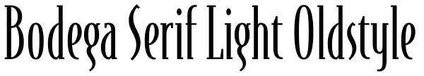 Bodega Serif Light Oldstyle Font