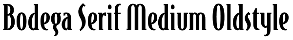 Bodega Serif Medium Oldstyle Font