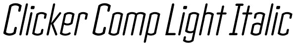 Clicker Comp Light Italic Font
