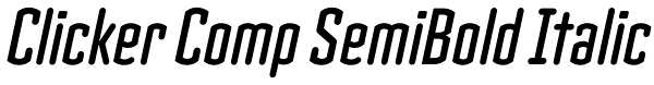 Clicker Comp SemiBold Italic Font
