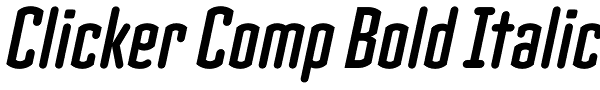 Clicker Comp Bold Italic Font