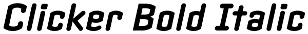 Clicker Bold Italic Font