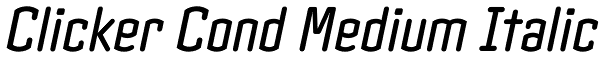 Clicker Cond Medium Italic Font
