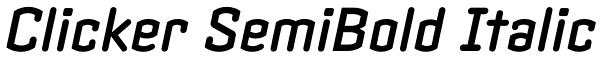 Clicker SemiBold Italic Font