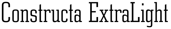 Constructa ExtraLight Font