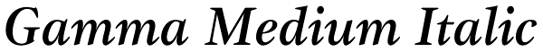 Gamma Medium Italic Font