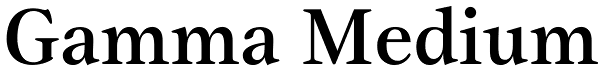 Gamma Medium Font