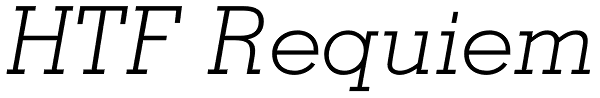 HTF Requiem Font