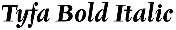 Tyfa Bold Italic Font