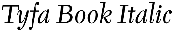 Tyfa Book Italic Font