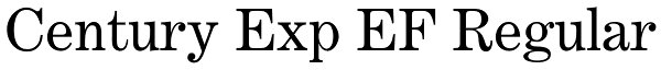 Century Exp EF Regular Font