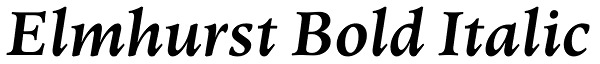 Elmhurst Bold Italic Font