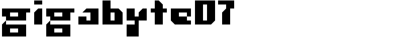 gigabyte07 Font