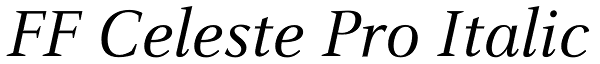 FF Celeste Pro Italic Font