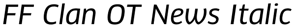 FF Clan OT News Italic Font