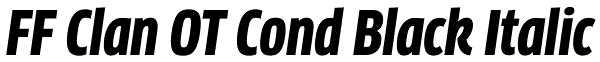 FF Clan OT Cond Black Italic Font