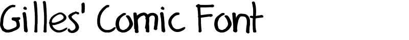 Gilles' Comic Font Font