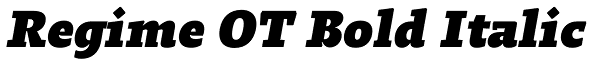 Regime OT Bold Italic Font