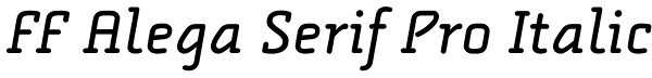 FF Alega Serif Pro Italic Font