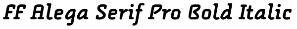 FF Alega Serif Pro Bold Italic Font