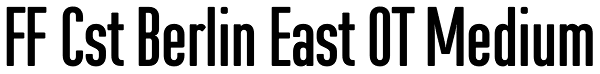 FF Cst Berlin East OT Medium Font