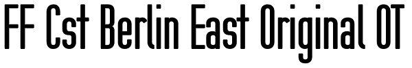 FF Cst Berlin East Original OT Font