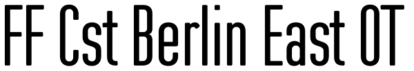 FF Cst Berlin East OT Font