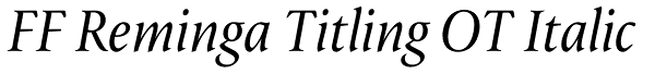 FF Reminga Titling OT Italic Font