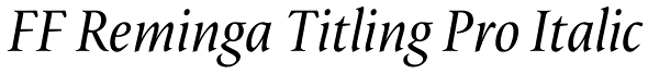 FF Reminga Titling Pro Italic Font