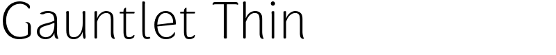 Gauntlet Thin Font