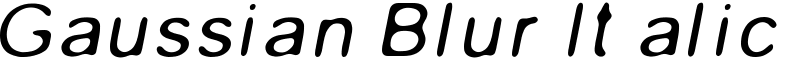 Gaussian Blur Italic Font