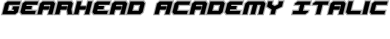 Gearhead Academy Italic Font