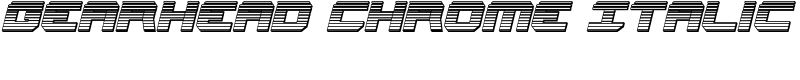 Gearhead Chrome Italic Font