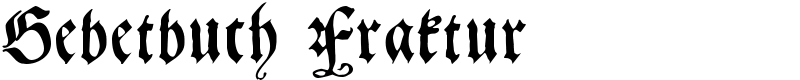 Gebetbuch Fraktur Font